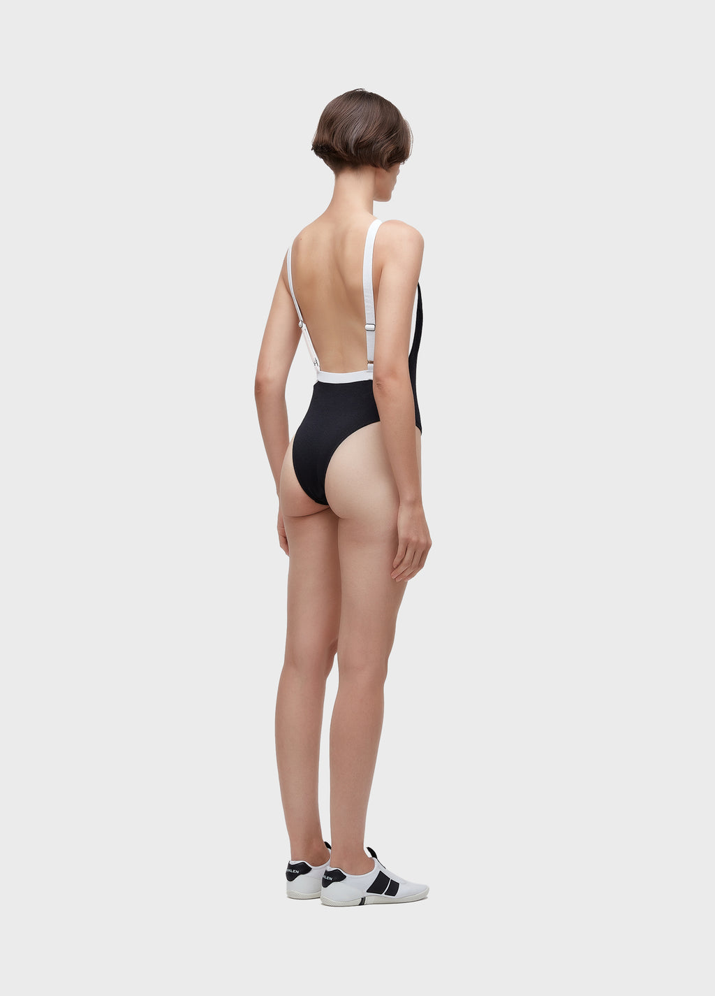 Maiô Decote Reto Crisp Bicolor Preto/Branco – Osklen – foto 4