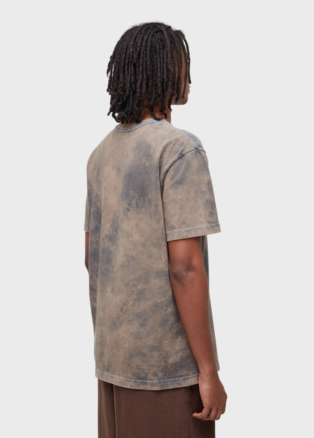 T-Shirt Acid Rust Contrast Stitch MC Azul Rio/Bege – Osklen – foto 4