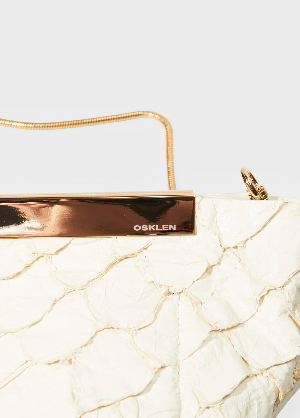 Clutch Pirarucu Ité Off-White/Dourado – Osklen – foto 4