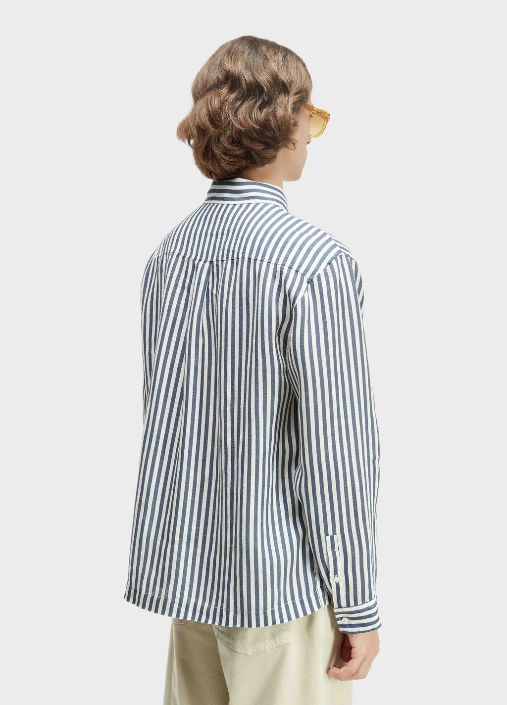 CAMISA OVER NAVY STRIPES ML