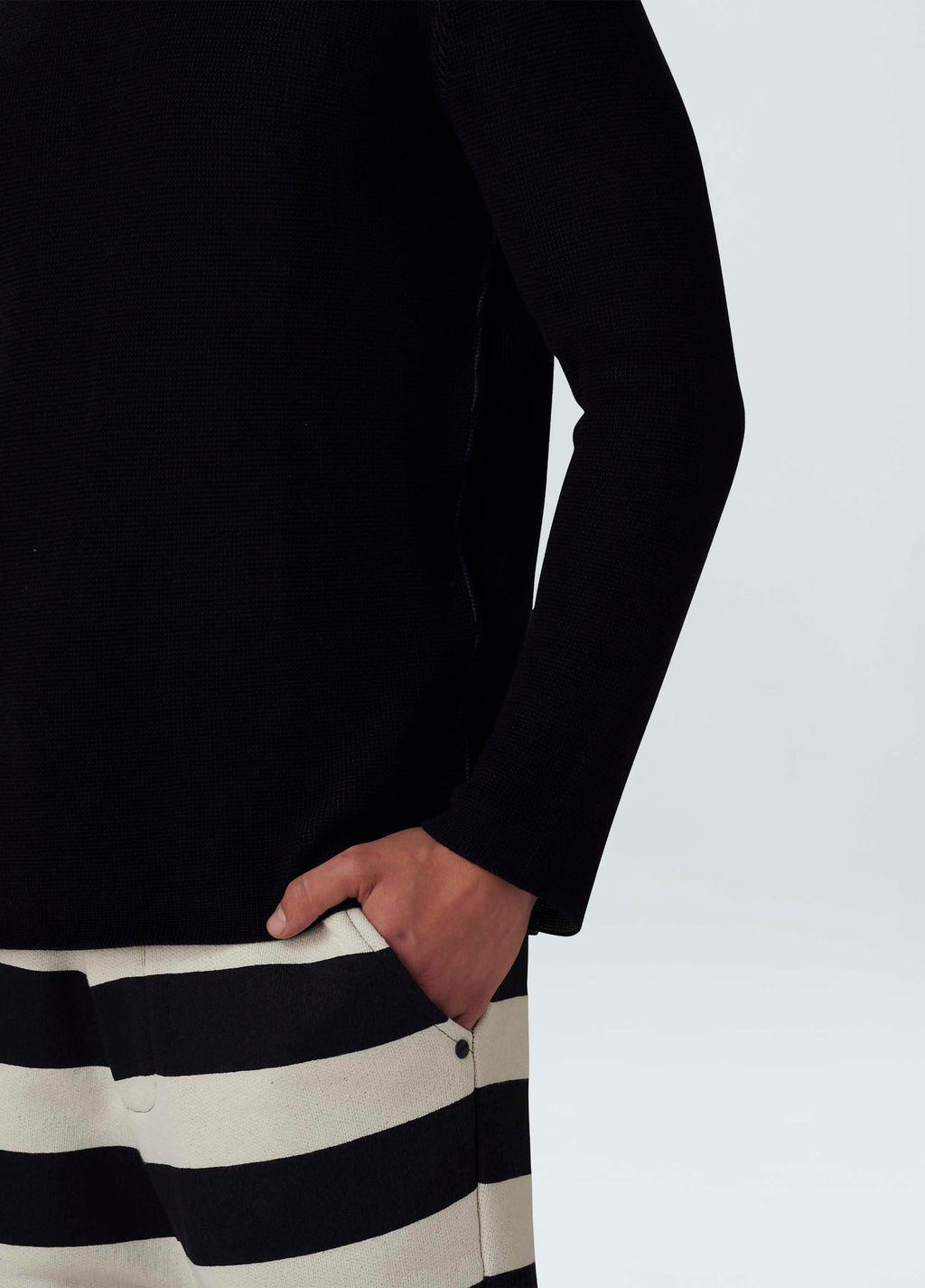 Sweater Tricot Double Preto/Forest – Osklen – foto 5