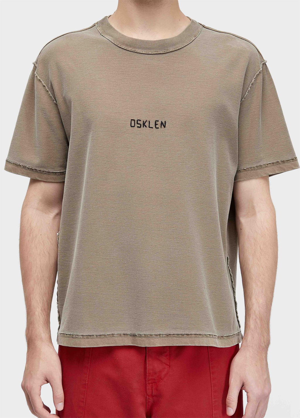 T-Shirt Avesso Osklen Bordado MC Marrom Onix – foto 3