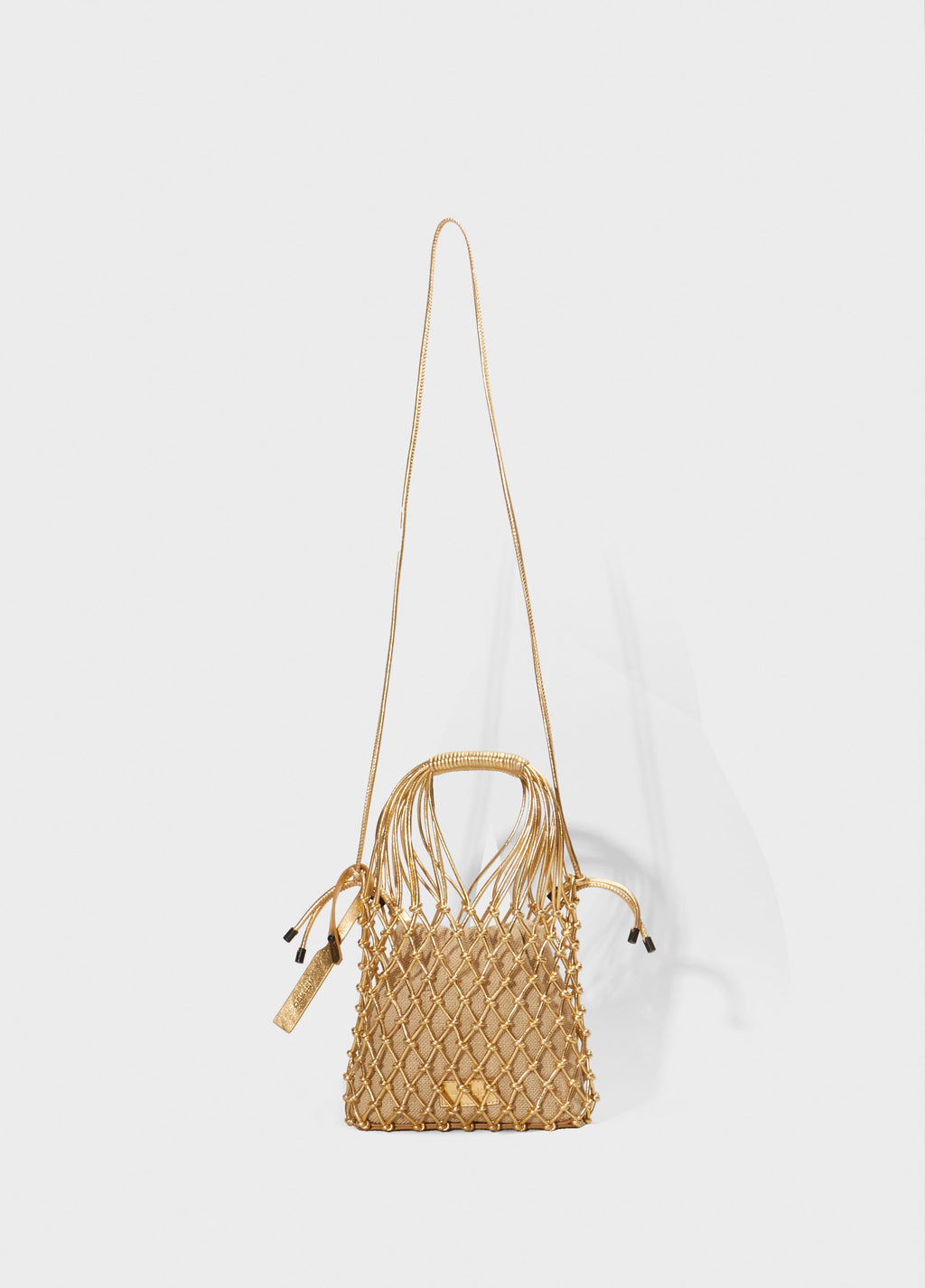 Bolsa Mini Sack Delicate Dourado/Natural – Osklen – foto 1