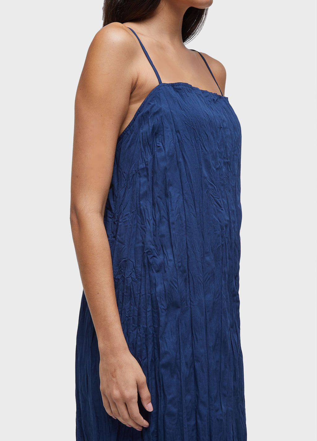 Vestido Pleat Midi Marinho – Osklen – foto 5