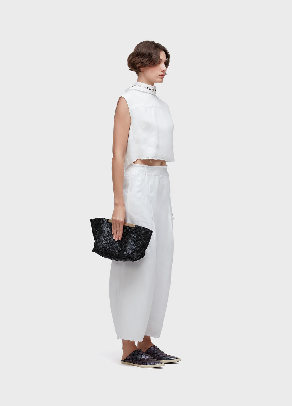 Blusa Sleeveless Linen Cristais Off-White – Osklen – foto 2