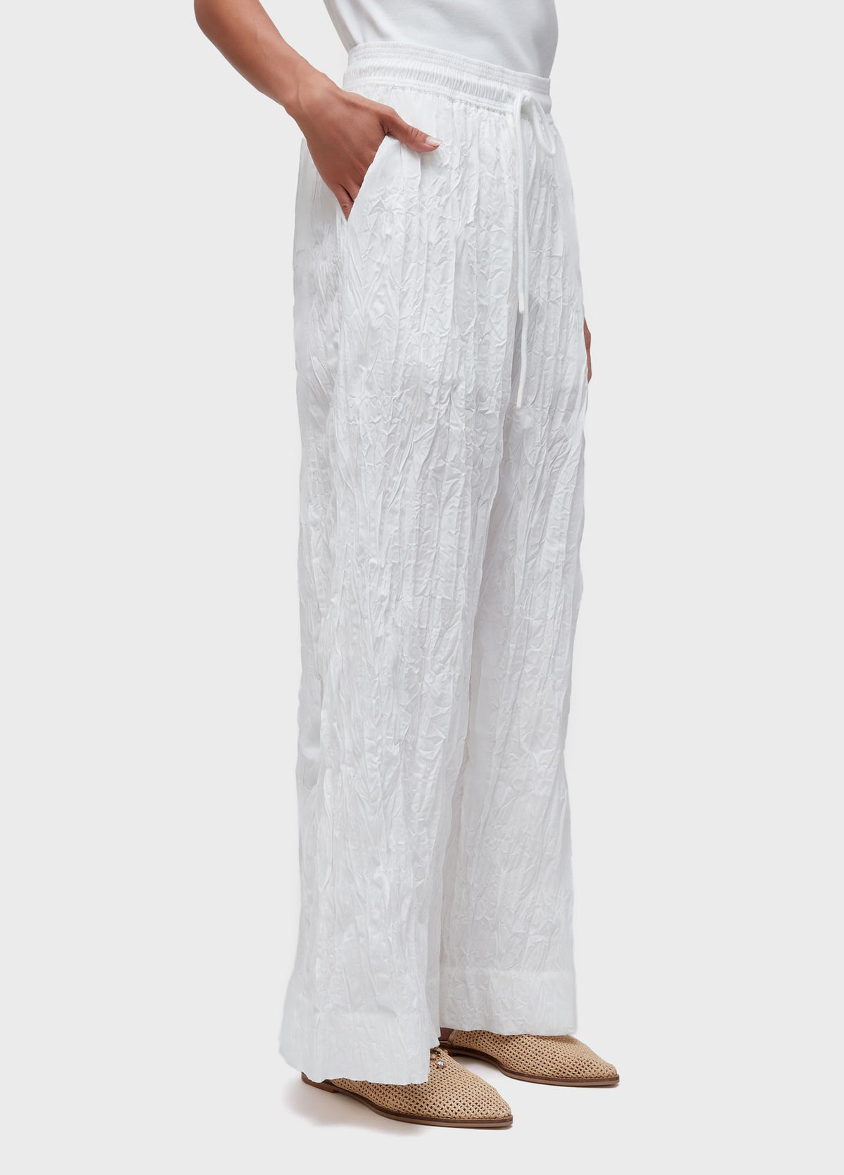 CALÇA RETA WRINKLE TRICOLINE