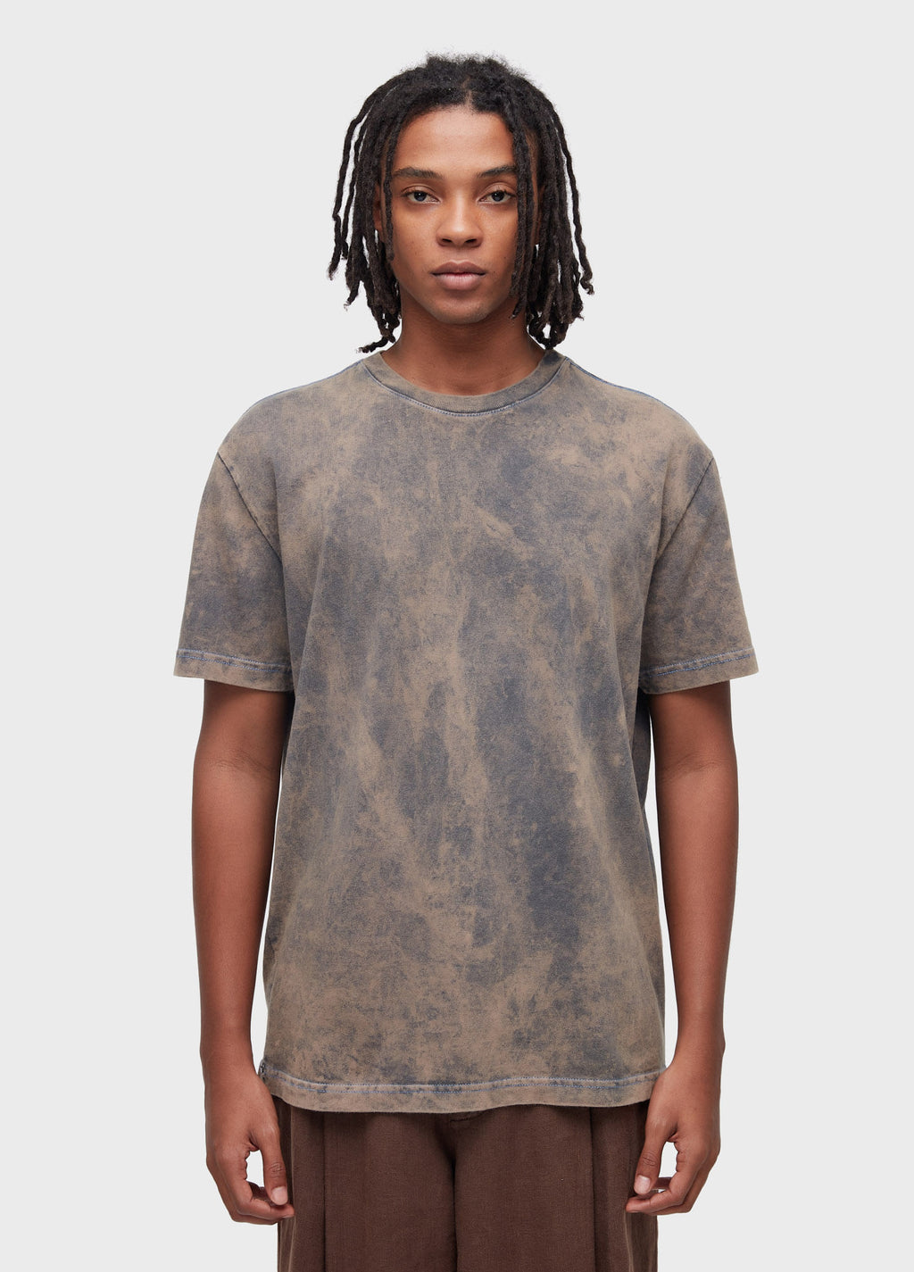 T-Shirt Acid Rust Contrast Stitch MC Azul Rio/Bege – Osklen – foto 1