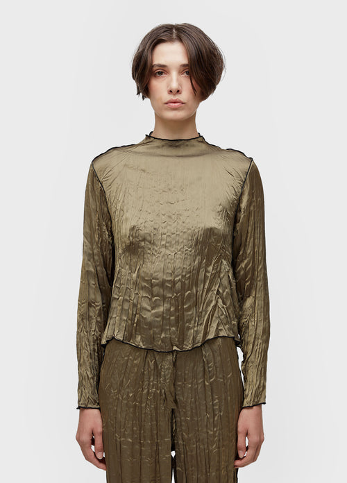 BLUSA ML WRINKLE SATIN DOUBLE FACE