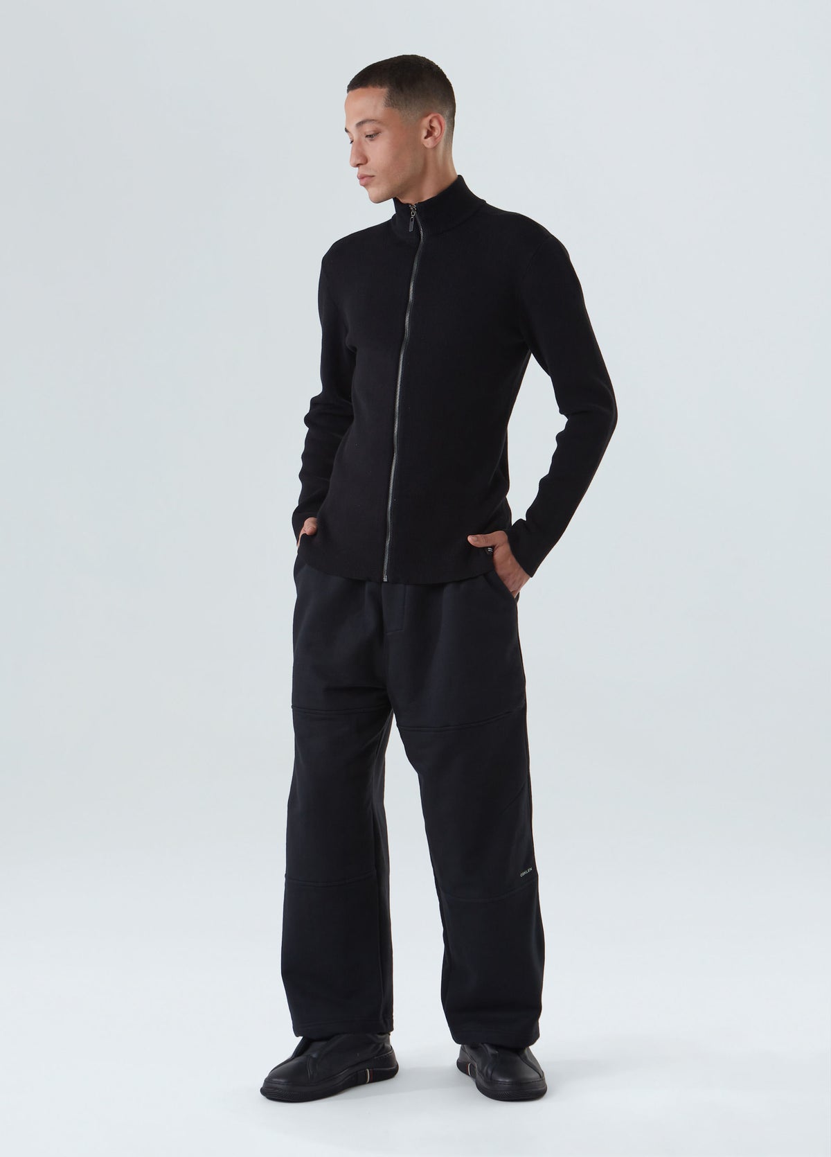 SWEATER TRICOT ZIPPED COTTON