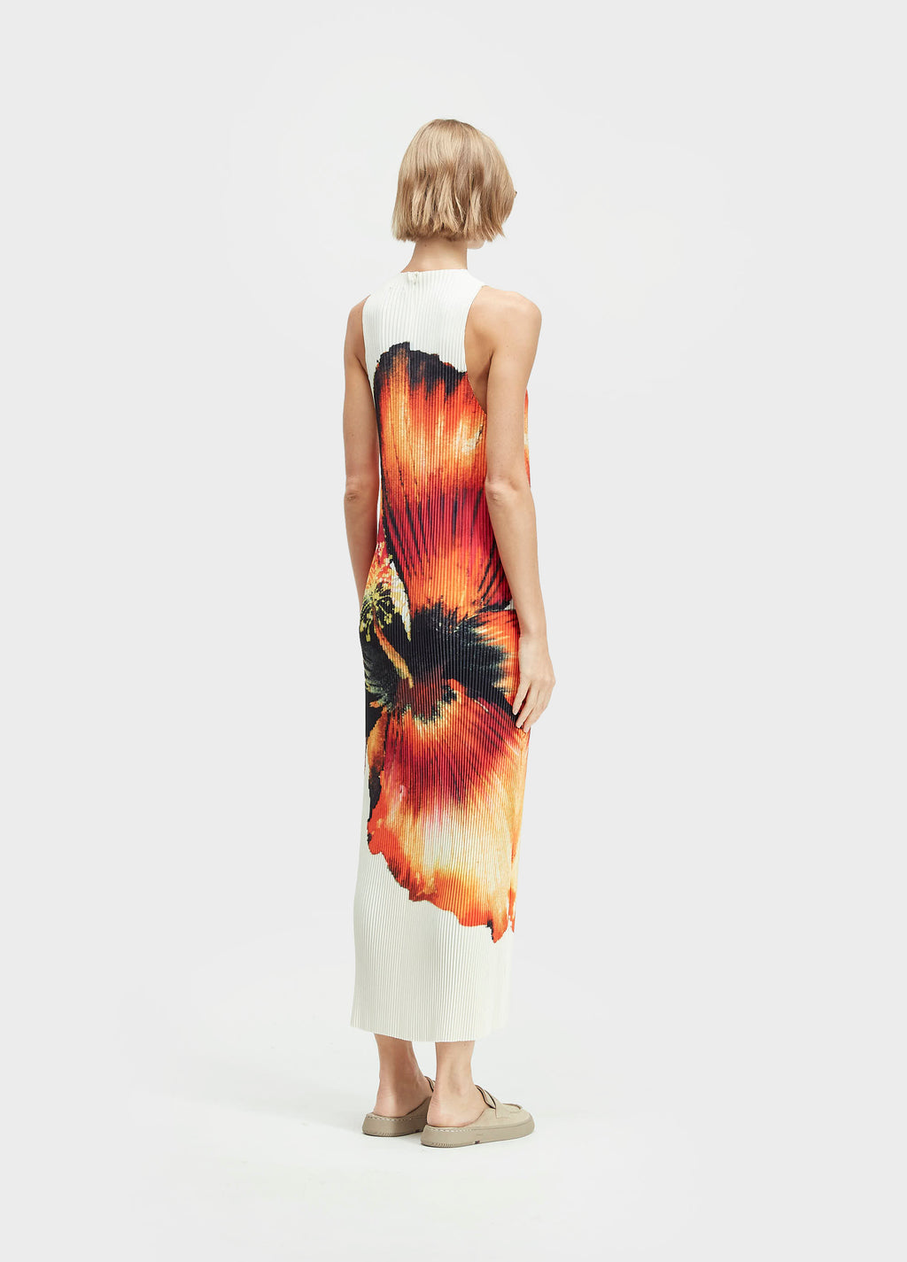 VESTIDO PLISSADO HIBISCO WATER