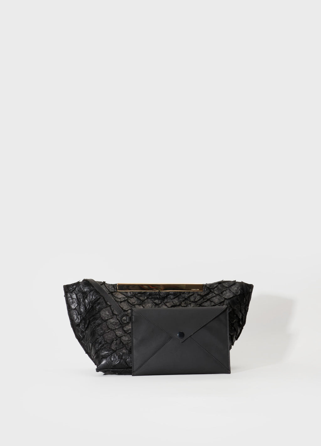 Bolsa Pirarucu Ité Preto/Dourado – Osklen – foto 4