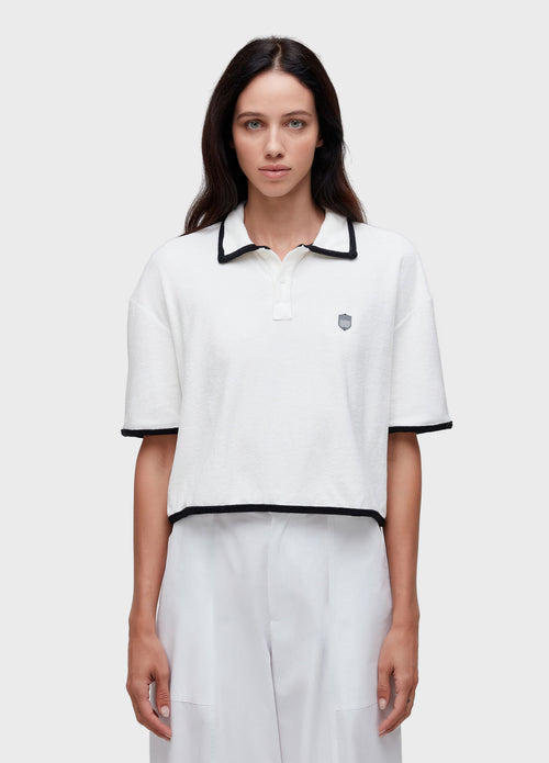BLUSA POLO VIÉS ATOALHADA