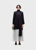 Vestido ML Gola Plissado Preto/Off-White – Osklen – foto 1