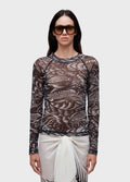 Blusa ML Tule Pirarucu Trace Preto/Off-White – Osklen – foto 1