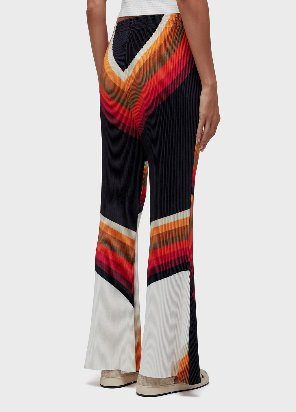 Calça Reta Plissé Onda Preto/Amarelo – Osklen – foto 4