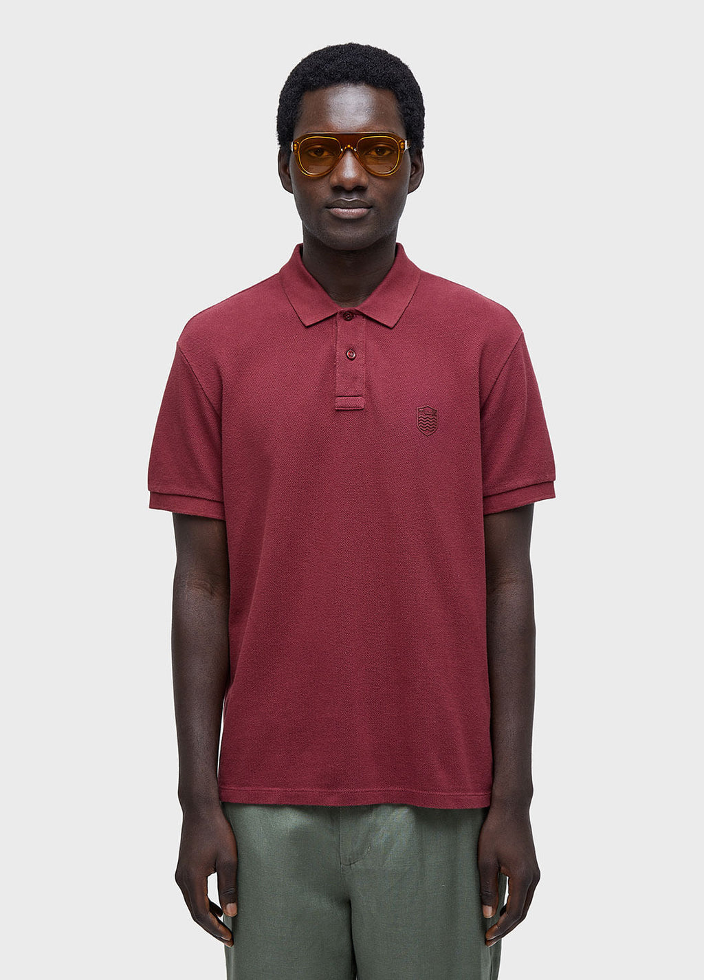 Polo Brasão Embossed Color MC Vinho – Osklen – foto 1