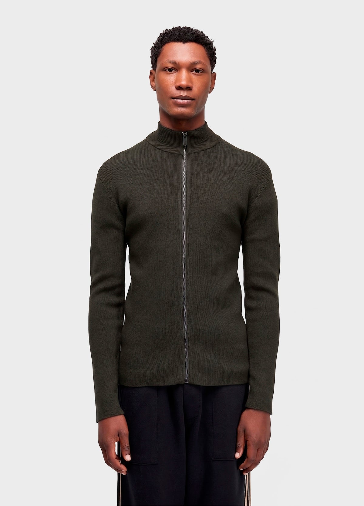 SWEATER TRICOT ZIPPED COTTON