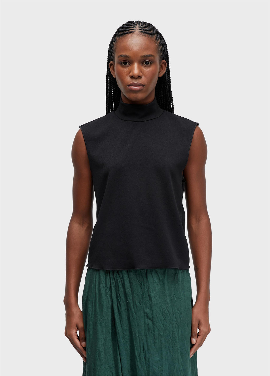 Top Cropped Gola Alta Textura Preto – Osklen – foto 1
