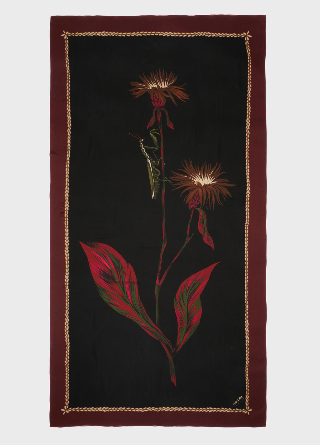Lenço Louva Deus Preto Vermelho – Osklen – foto 1