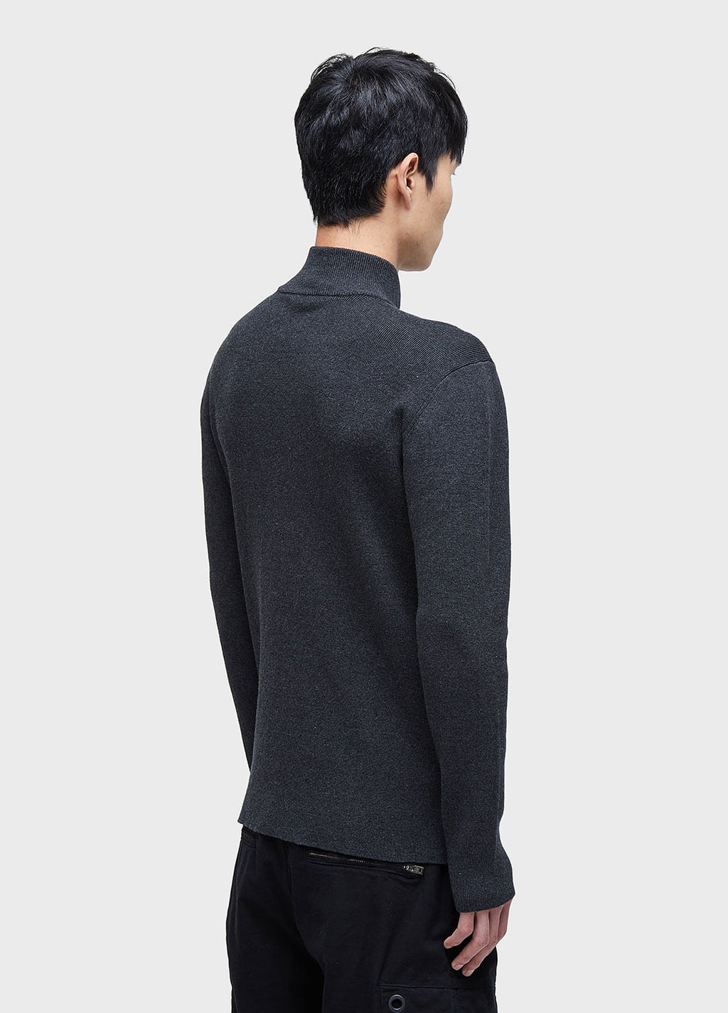 Sweater Tricot Zipped Cotton Cinza Mescla Escuro – Osklen – foto 4