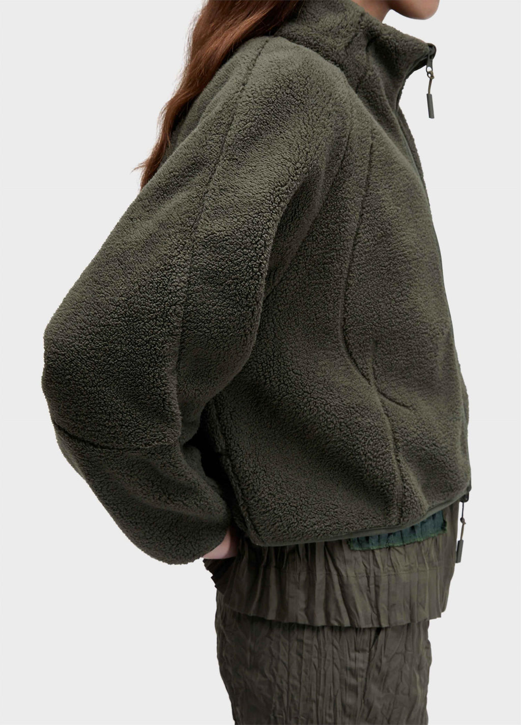Casaco Light Fleece Double Face Verde Forest/Marrom – Osklen – foto 3