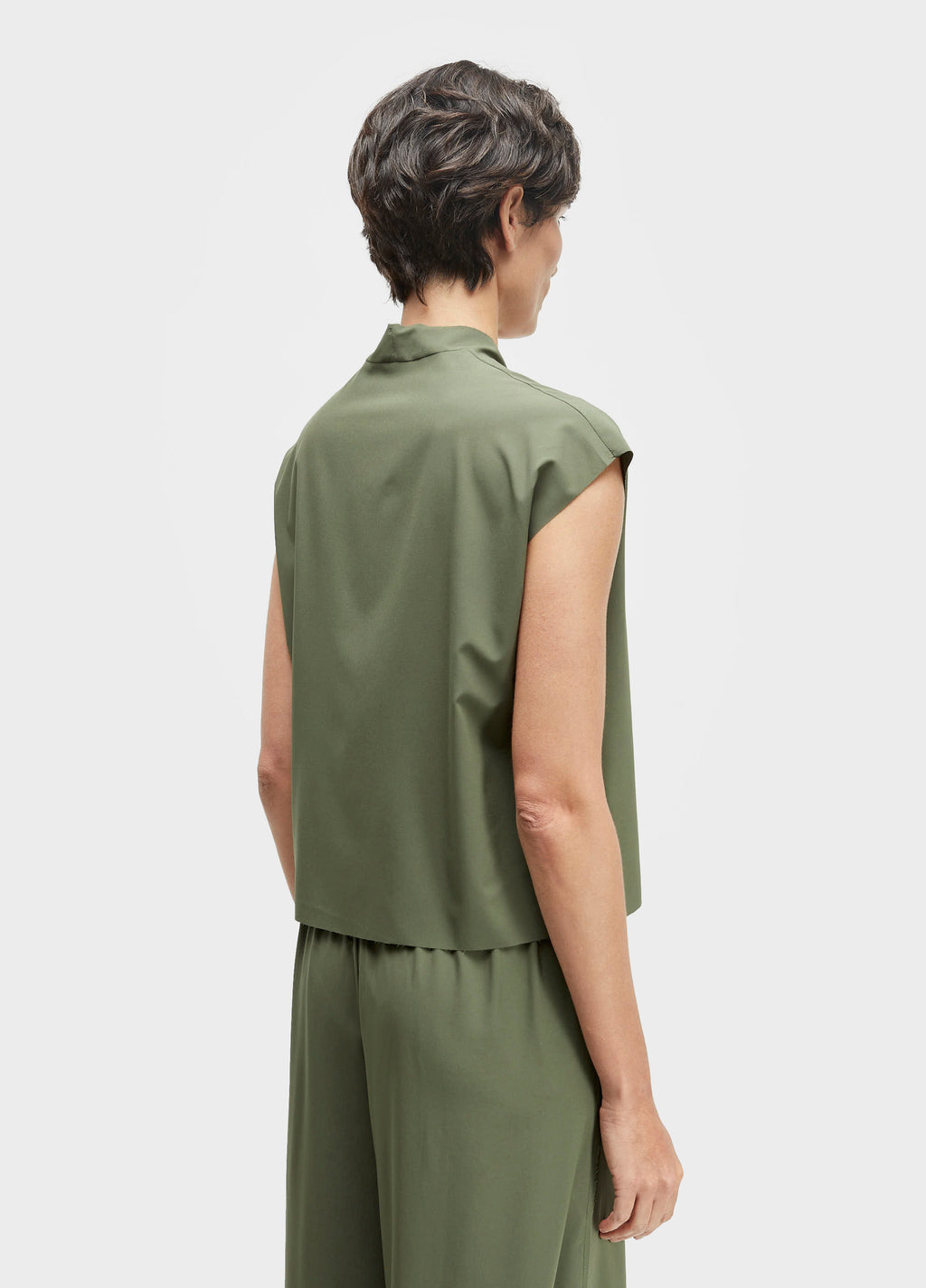 Blusa Sleeveless V Superlight Forest – Osklen – foto 4