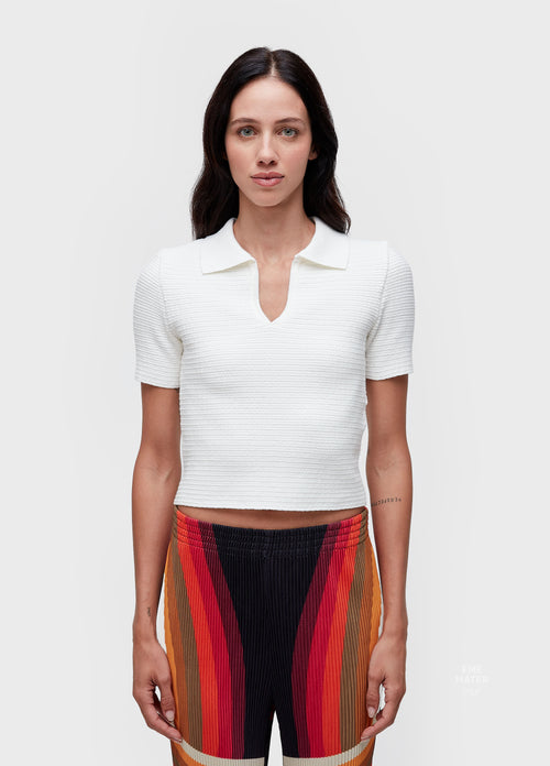 BLUSA POLO TRICOT TEXTURA