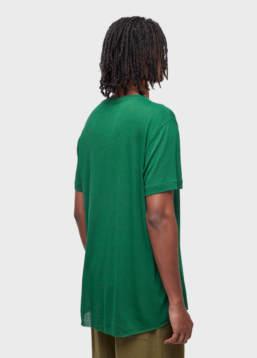 T-SHIRT SAMBA COROA LIGHT LINEN MC VERDE MATA