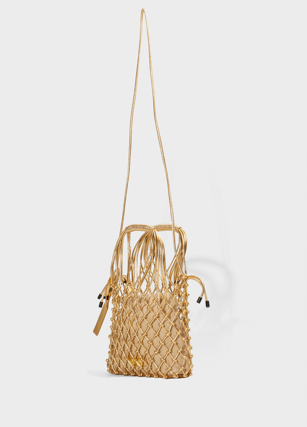 Bolsa Mini Sack Delicate Dourado/Natural – Osklen – foto 3