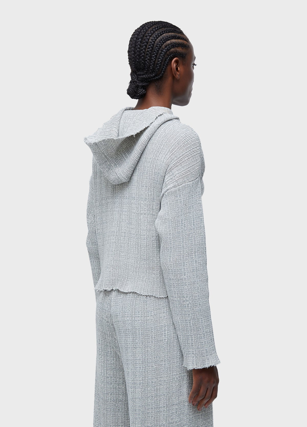 CASACO TRICOT CAPUZ FRAYED