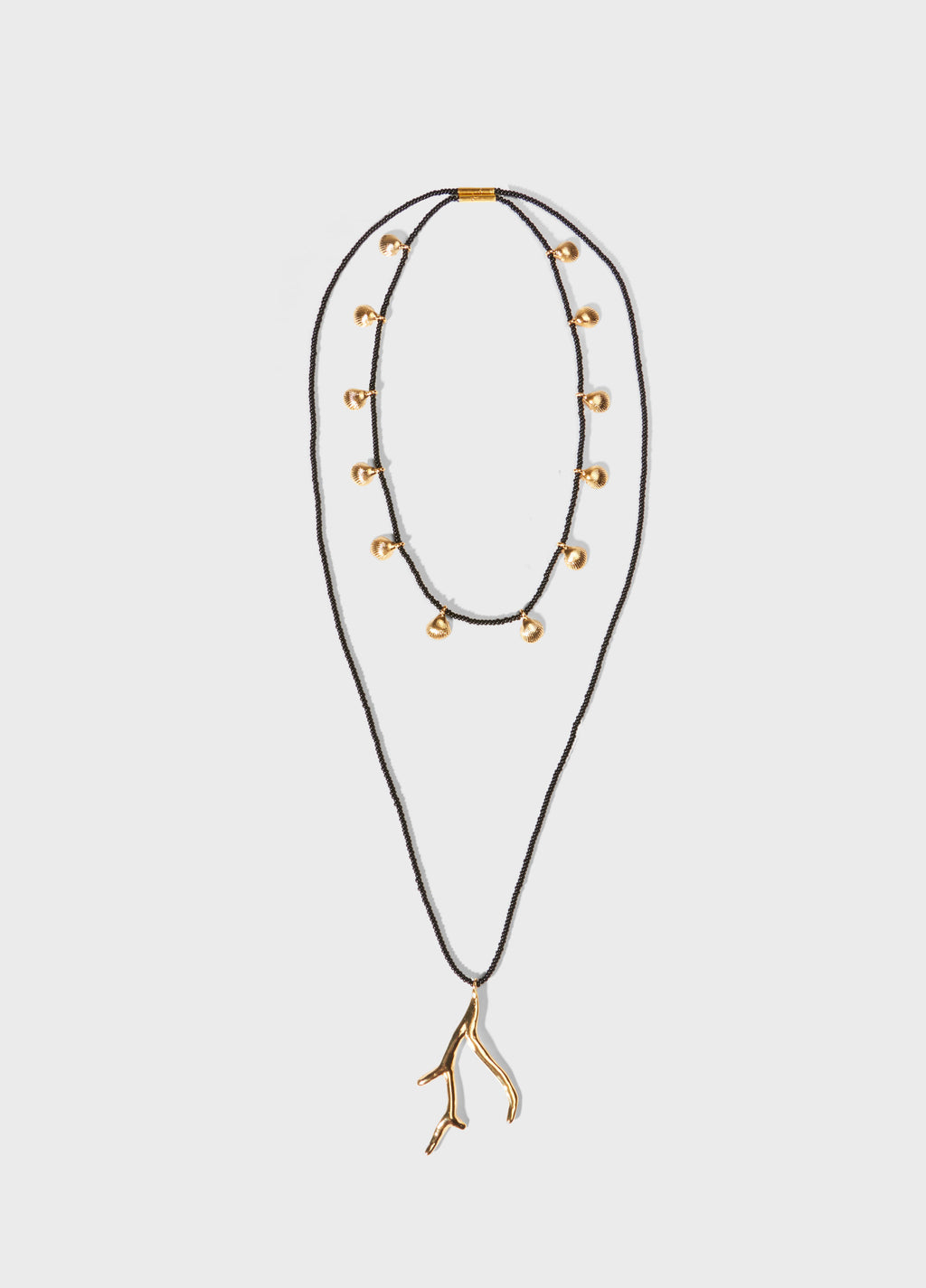 Colar Coral Concha Preto/Dourado – Osklen – foto 1
