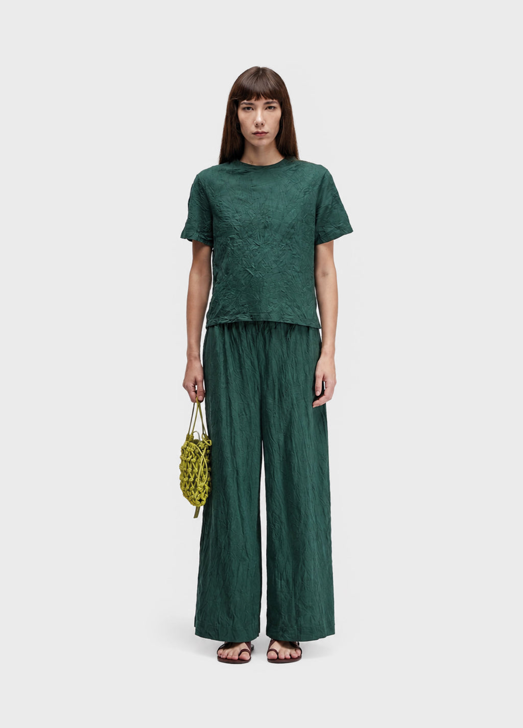 Calça Wrinkled Colour Verde Esmeralda – Osklen – foto 1