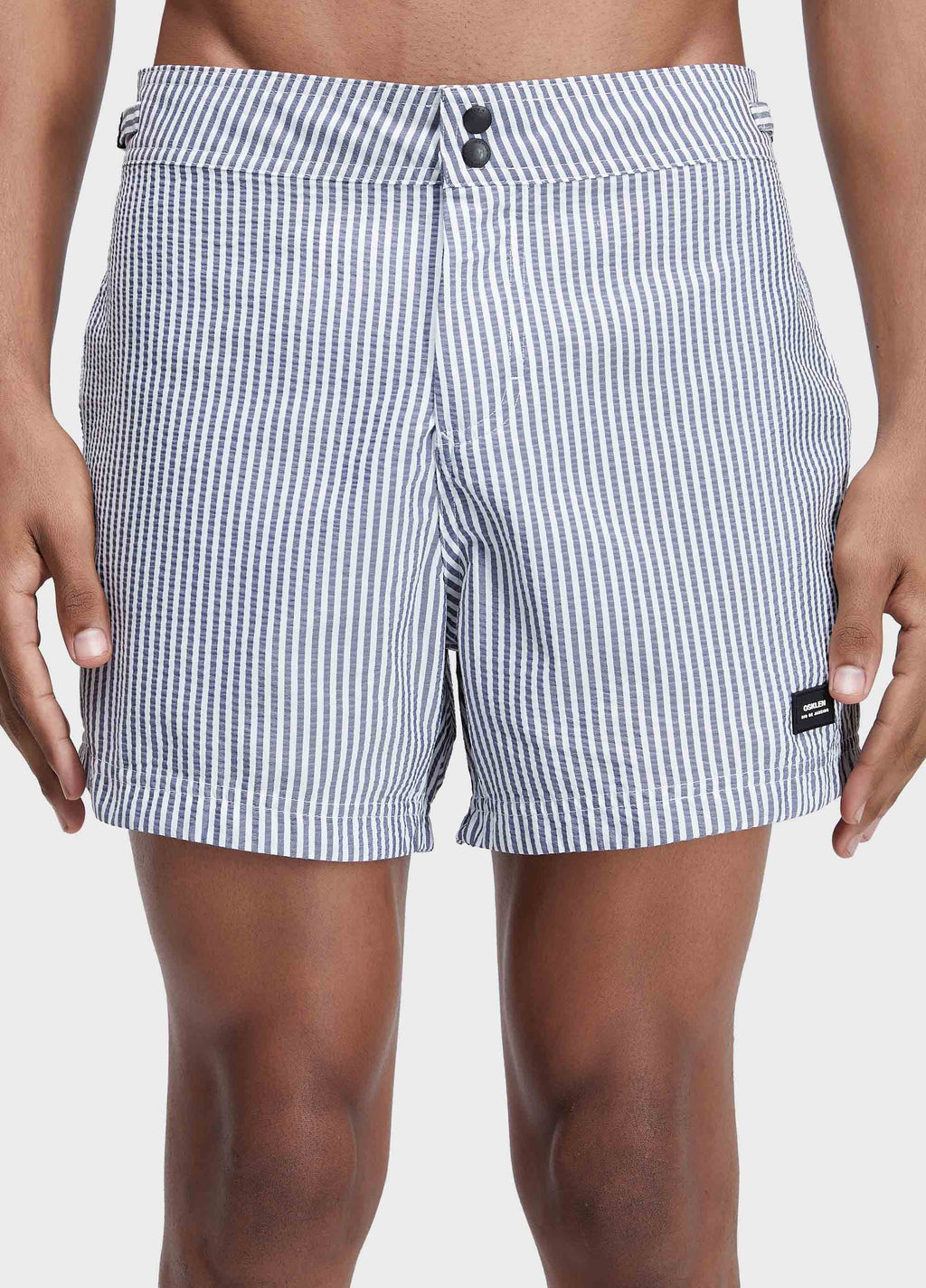 Short Surf Litoral Stripes Preto/Off-White – Osklen – foto 4
