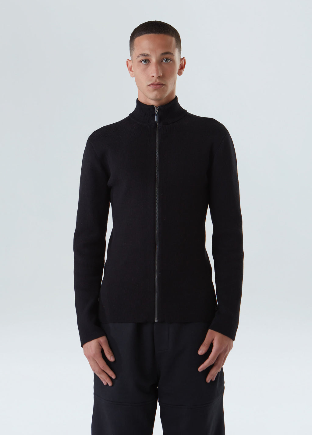 Sweater Tricot Zipped Cotton Preto – Osklen – foto 1