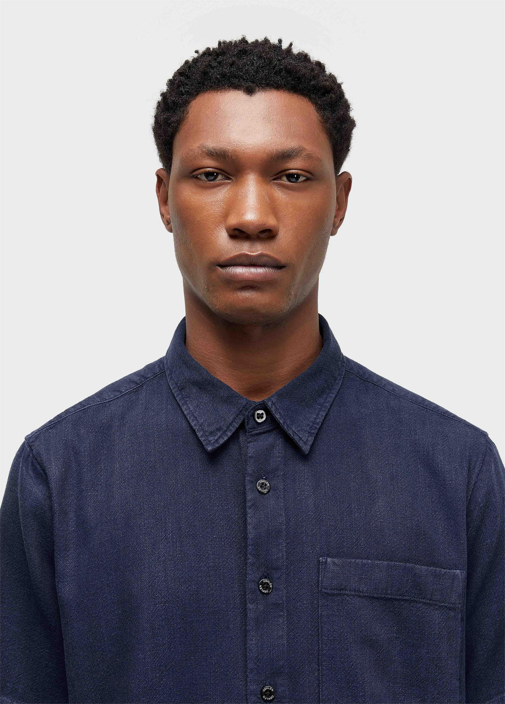 Camisa Over Cotton Linen Used Marinho – Osklen – foto 3