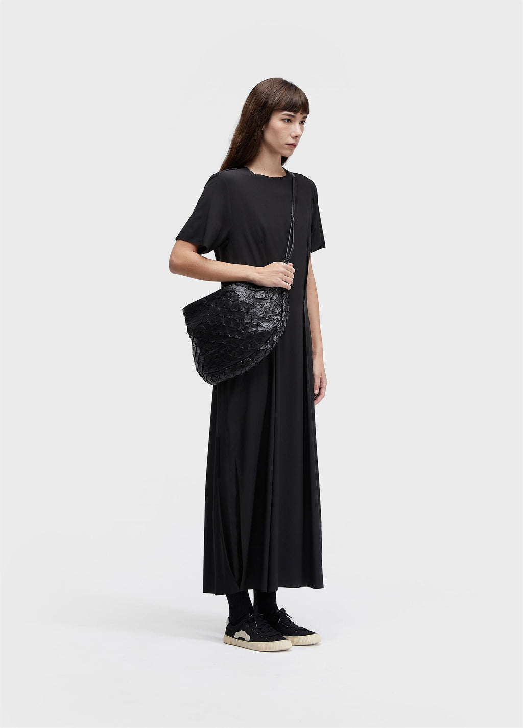 Vestido Superlight Longo MC Baloon Pence Preto – Osklen – foto 2