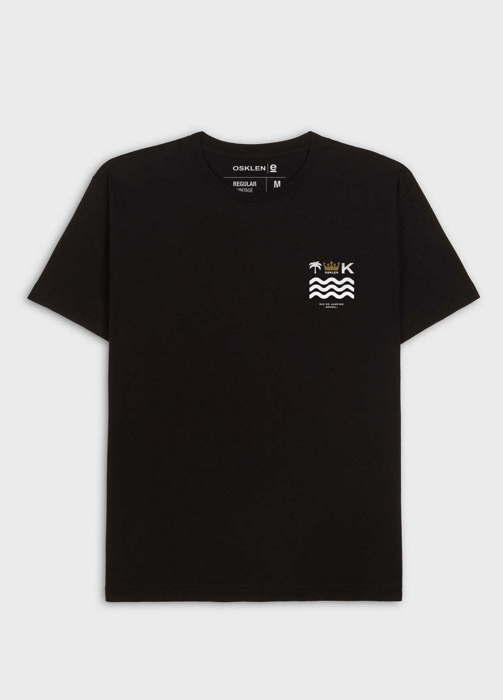 T-Shirt Vintage Brasão Carimbo MC Preto – Osklen – foto 1