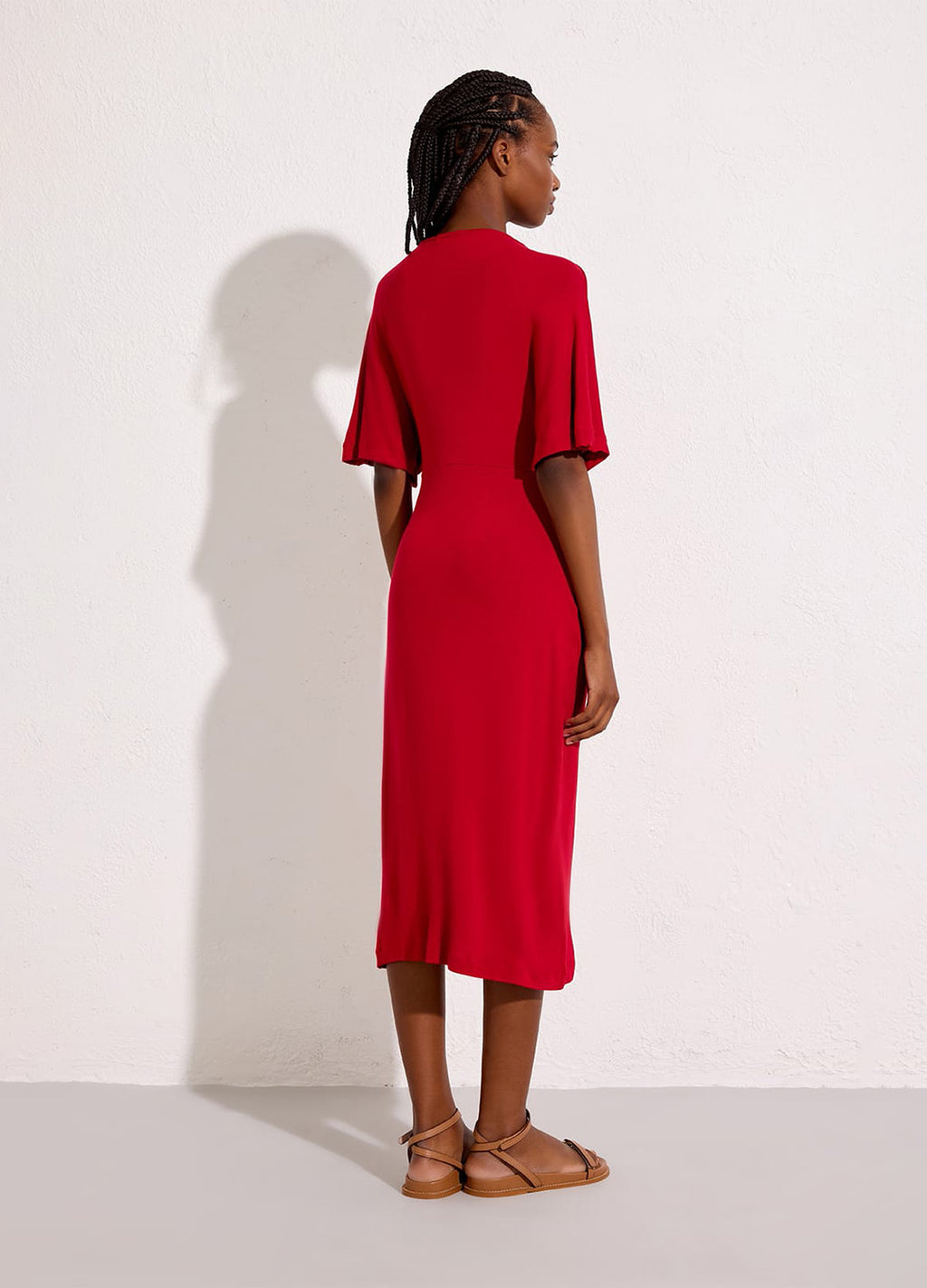 Saída Torção Malha Tricot Vermelho Petala – Lenny Niemeyer – foto 3