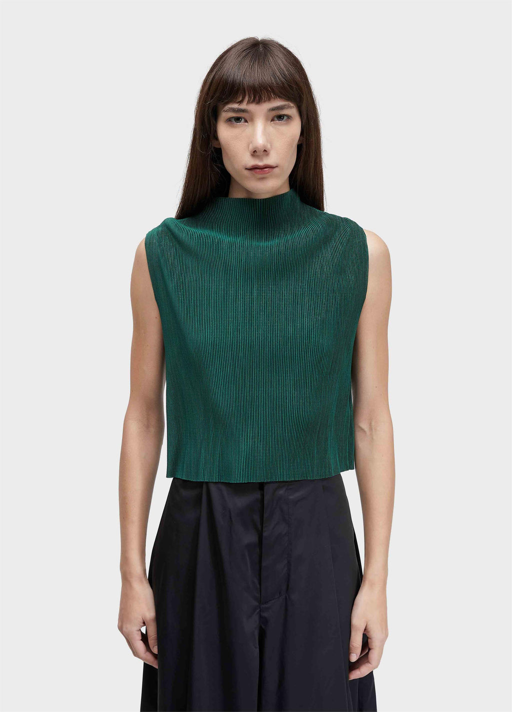 Blusa Sleeveless Plissé Verde Esmeralda – Osklen – foto 1