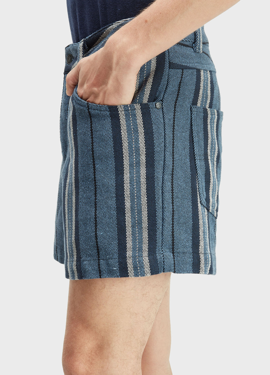 Bermuda Stripes Pranchão Denim Marinho/Off-White – Osklen – foto 3