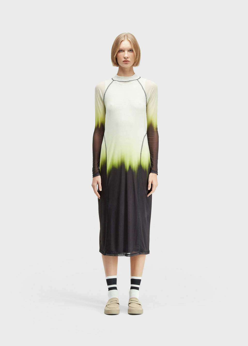 VESTIDO TULE BLURRED NEON