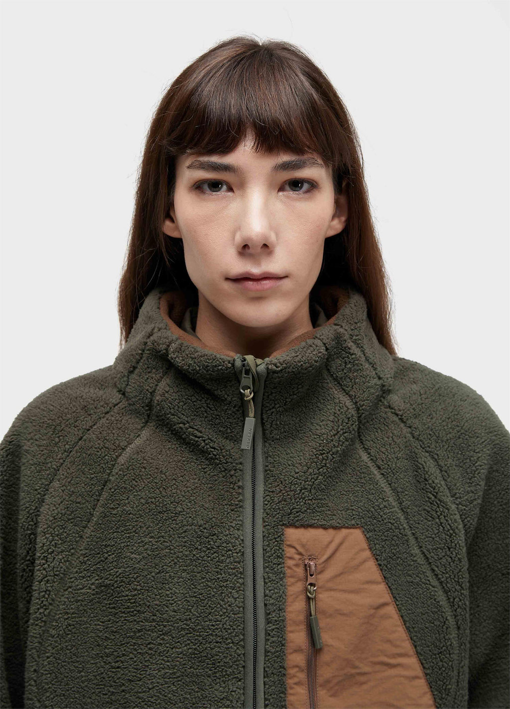 Casaco Light Fleece Double Face Verde Forest/Marrom – Osklen – foto 4