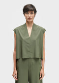 Blusa Sleeveless V Superlight Forest – Osklen – foto 1