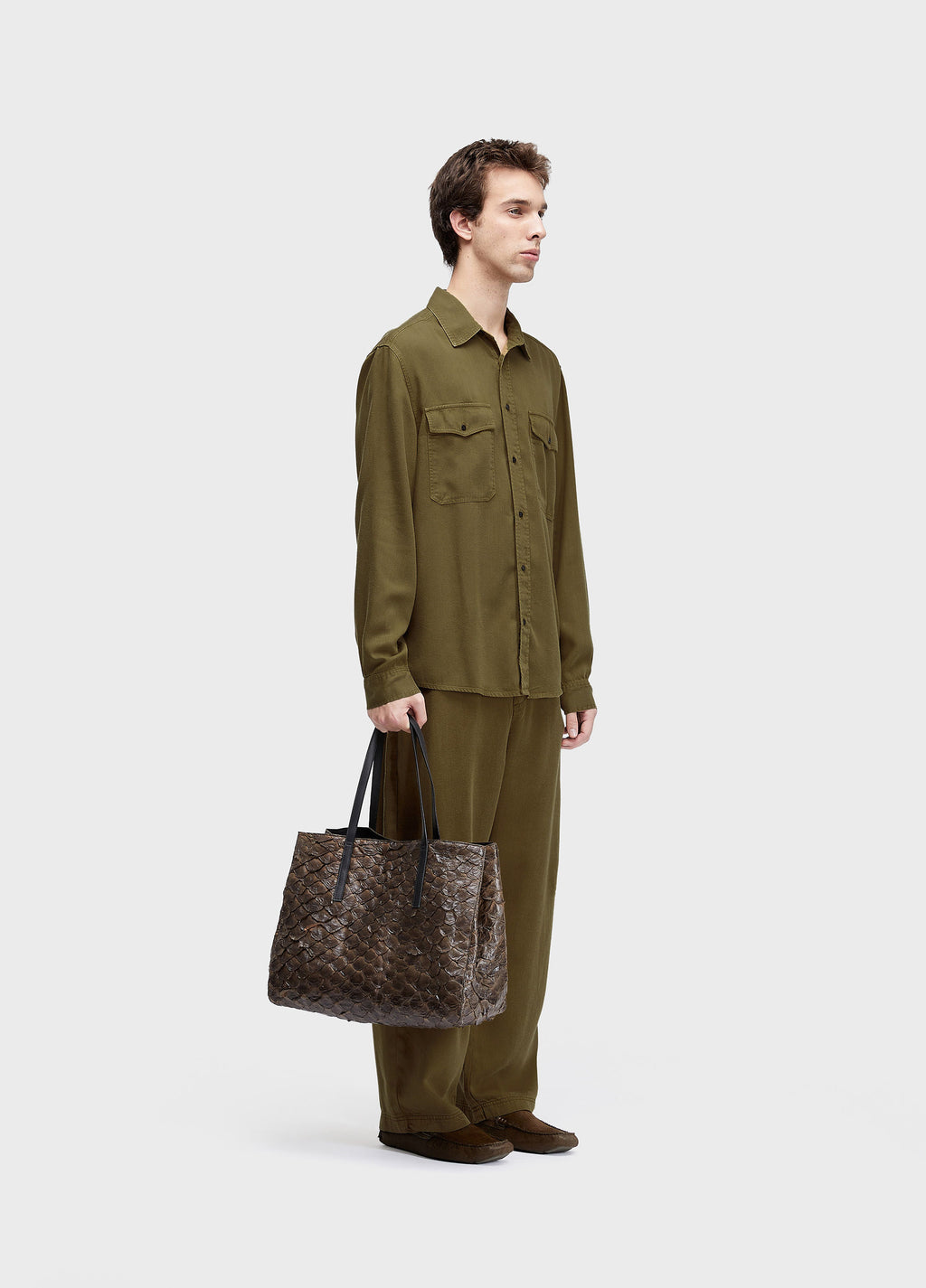 Camisa Used Utility ML Marrom Onix – Osklen – foto 2