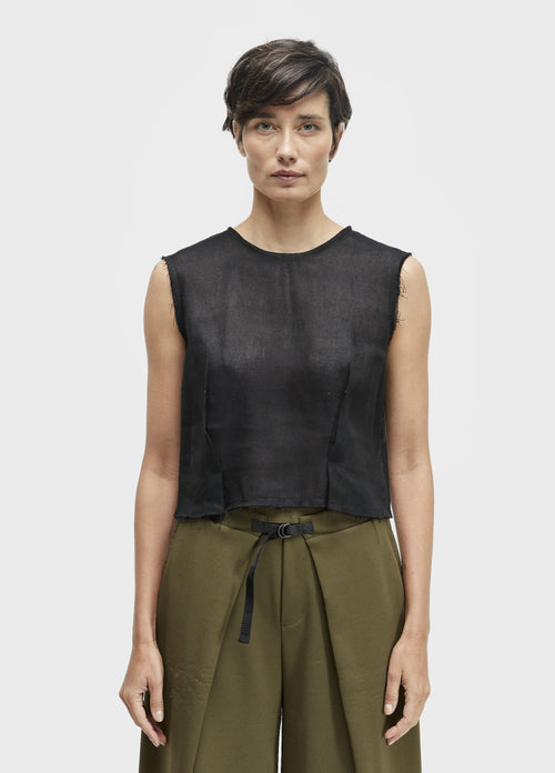 BLUSA SLEEVELESS PENCES LINHO RECICLADO
