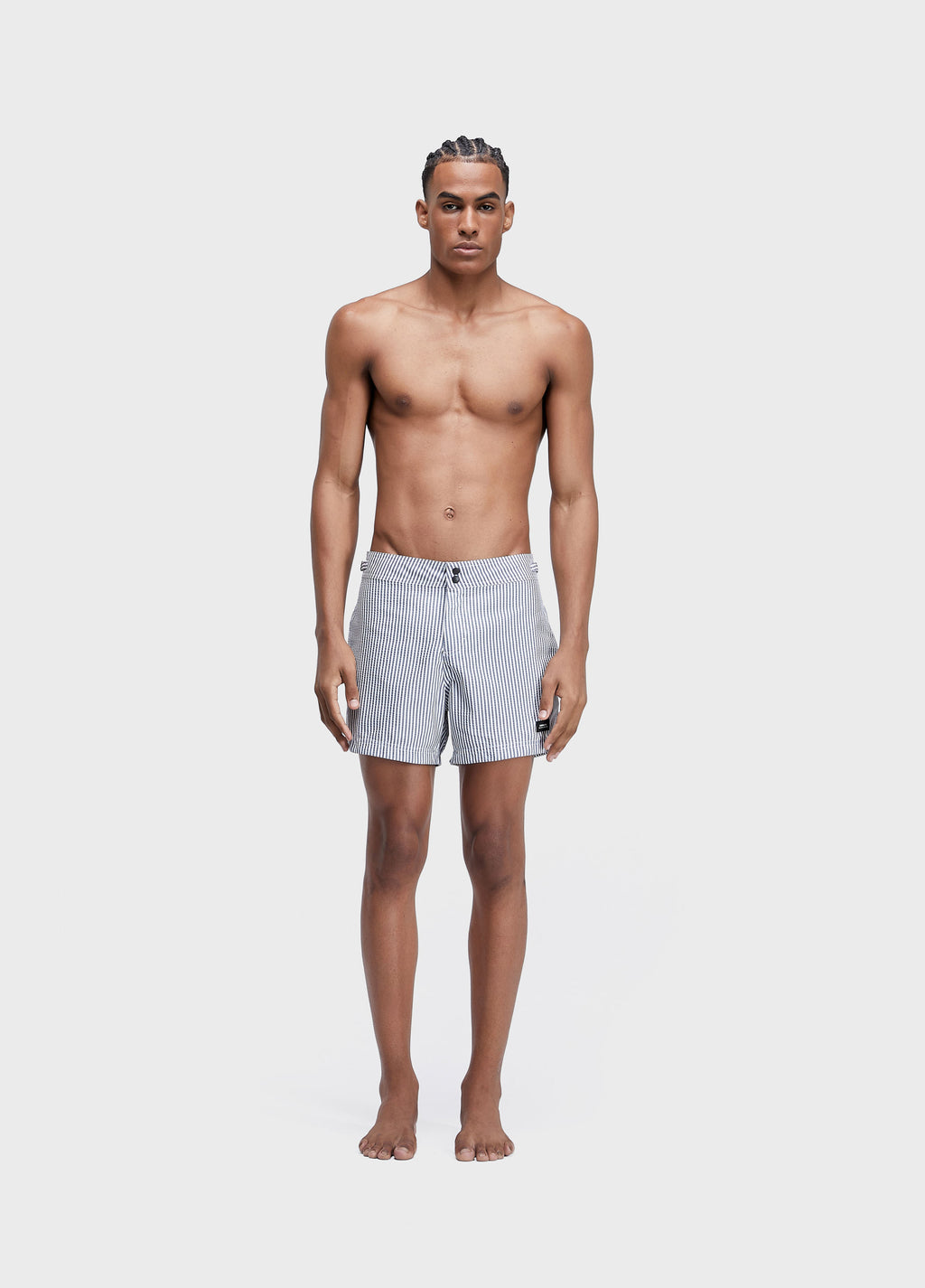 Short Surf Litoral Stripes Preto/Off-White – Osklen – foto 2